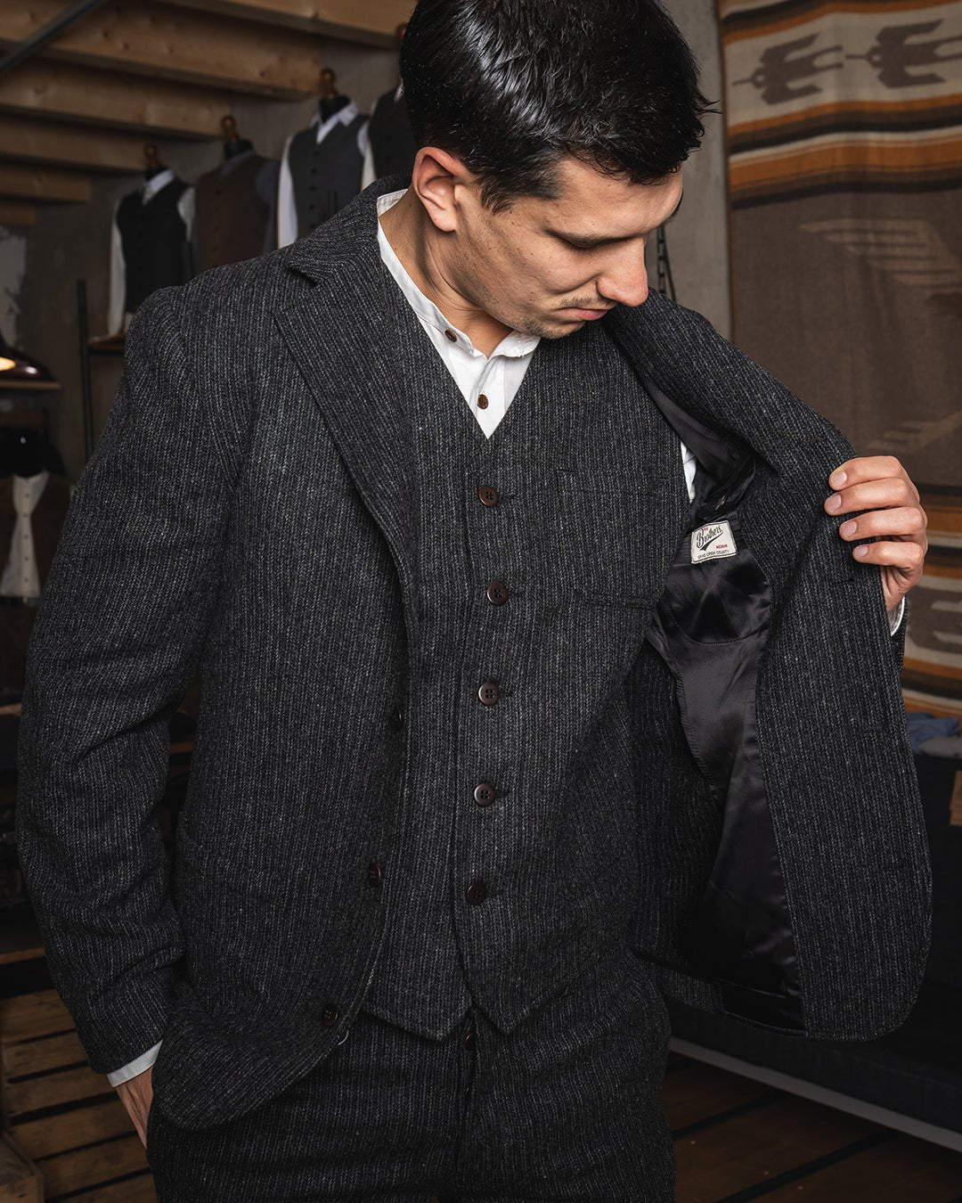 Pike Brothers1932 Surveyor Jacket Glasgow GreyVestesBritish Parts Lucerne