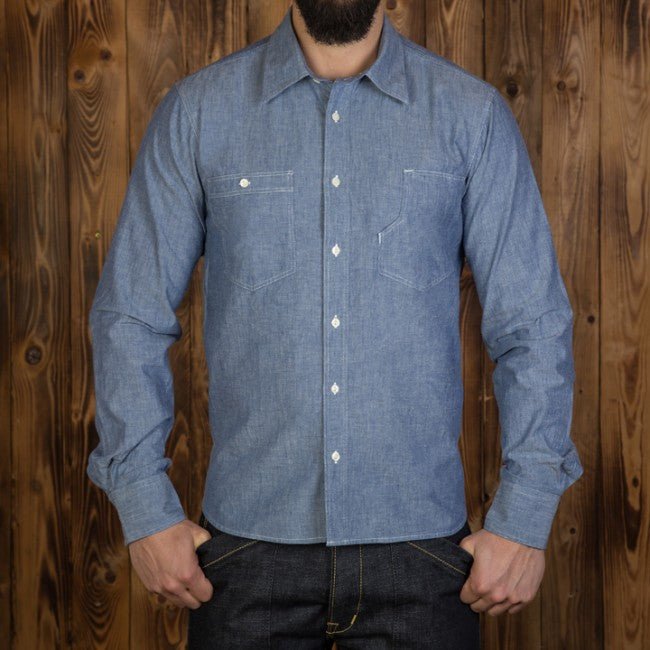 Pike Brothers1937 Roamer Shirt blue chambreyChemiseBritish Parts Lucerne