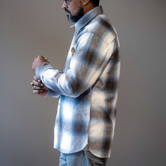 Pike Brothers1937 Roamer Shirt Danville BlueChemiseBritish Parts Luzern