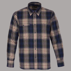 Pike Brothers1937 Roamer Shirt Flannel Blue Beige CheckChemiseBritish Parts Luzern