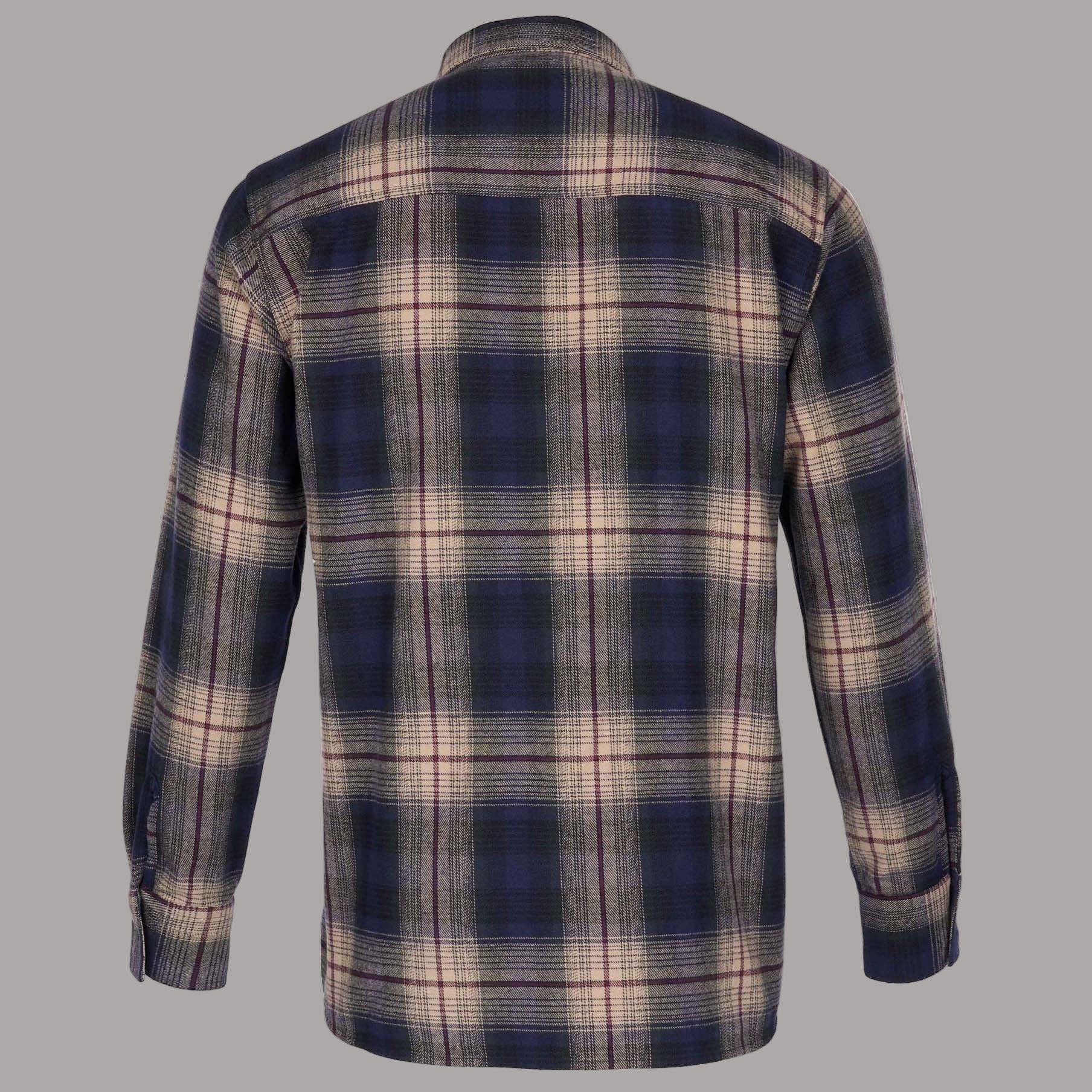 Pike Brothers1937 Roamer Shirt Flannel Blue Beige CheckChemiseBritish Parts Luzern