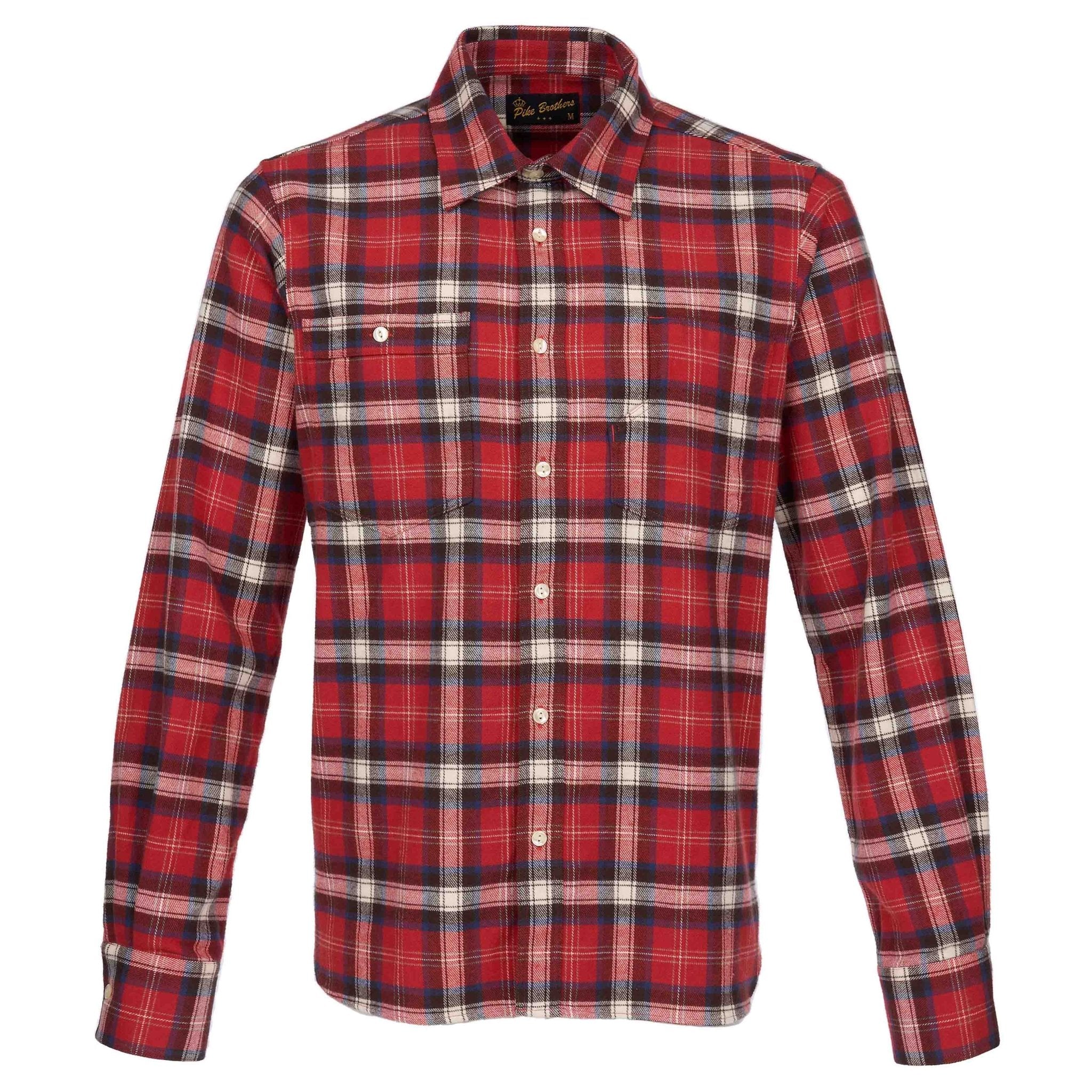 Pike Brothers1937 Roamer Shirt Flannel RedChemiseBritish Parts Luzern