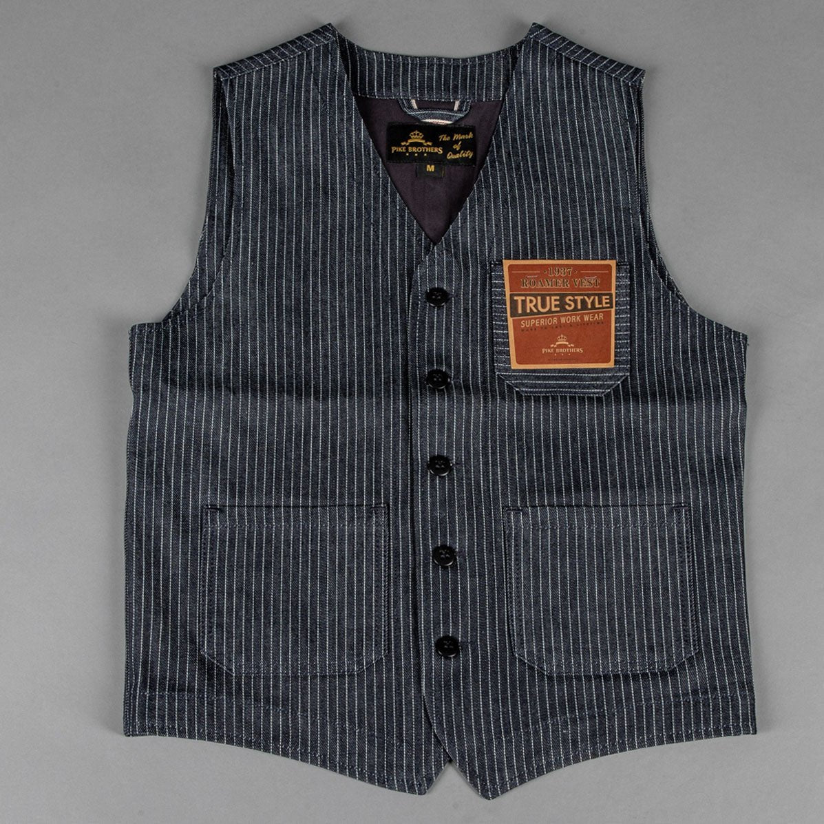 Pike Brothers1937 Roamer Vest Blue WabashGiletsBritish Parts Luzern