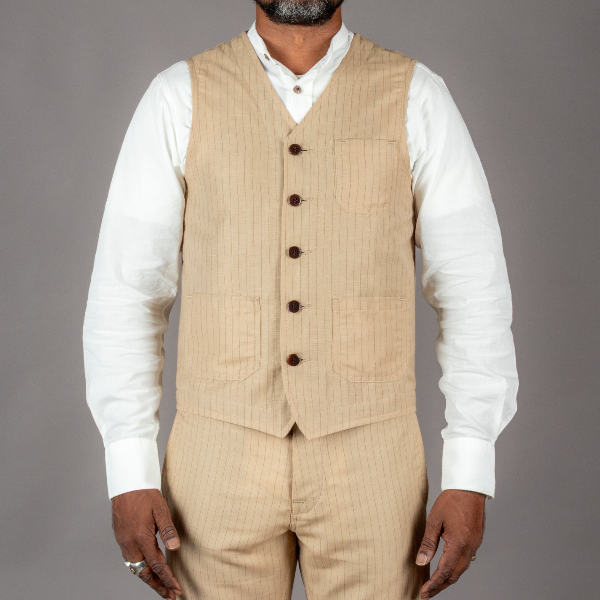 Pike Brothers1937 Roamer Vest Chicago SandGiletsBritish Parts Luzern