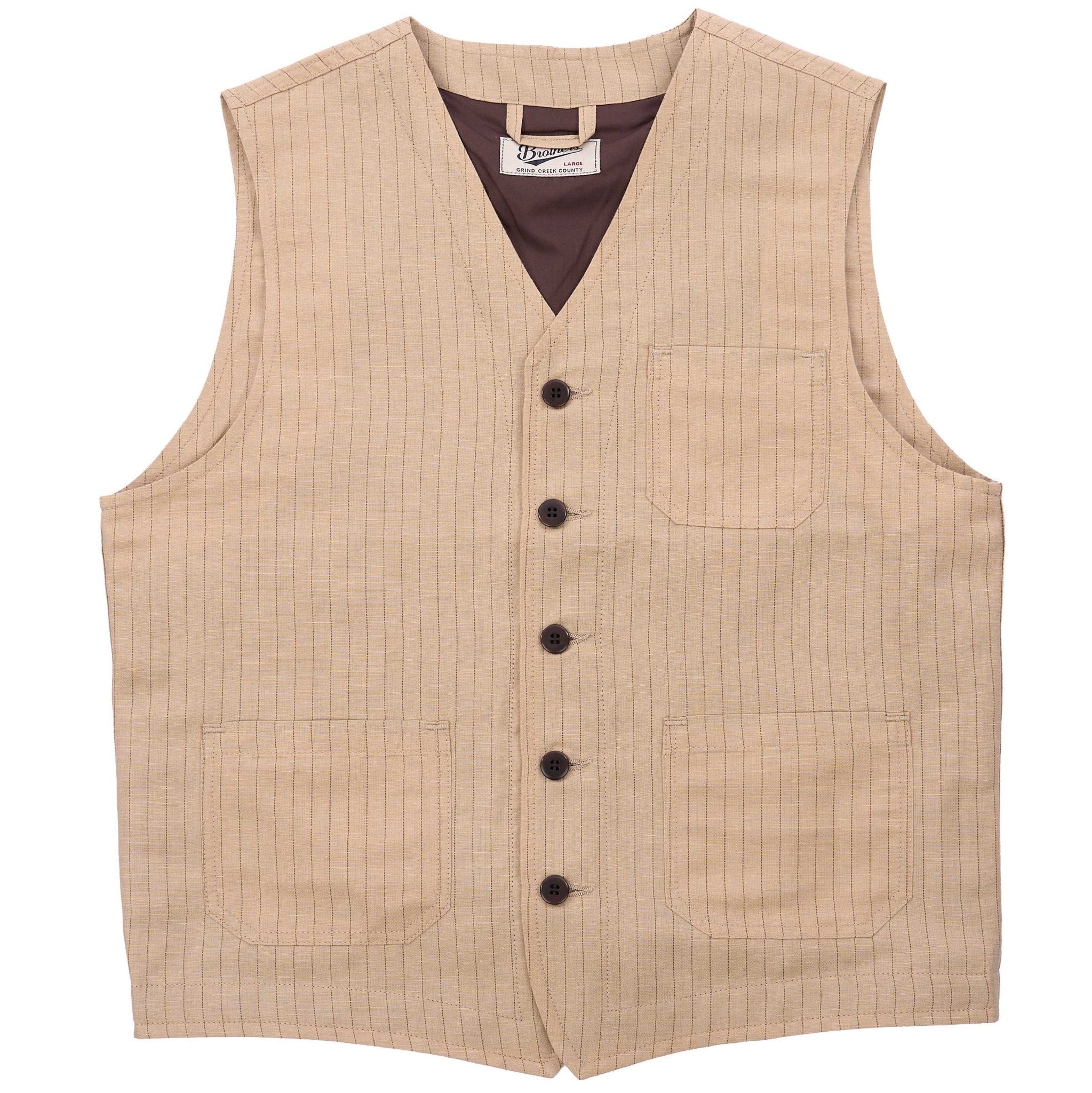 Pike Brothers1937 Roamer Vest Chicago SandGiletsBritish Parts Luzern