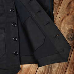 Pike Brothers1937 Roamer Vest Elephant Skin BlackGiletsBritish Parts Luzern