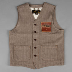 Pike Brothers1937 Roamer Vest HBT BrownGiletsBritish Parts Luzern