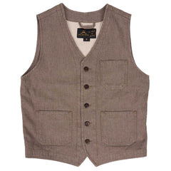 Pike Brothers1937 Roamer Vest HBT BrownGiletsBritish Parts Luzern