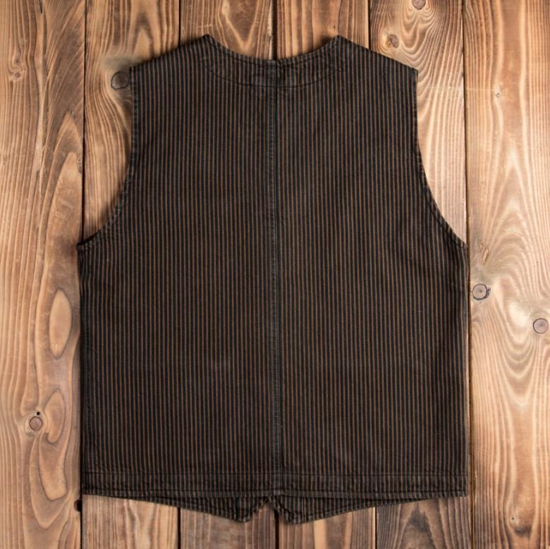 Pike Brothers1937 Roamer Vest Hickory Stripes BrownGiletsBritish Parts Luzern