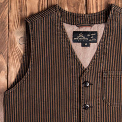 Pike Brothers1937 Roamer Vest Hickory Stripes BrownGiletsBritish Parts Luzern
