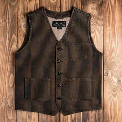 Pike Brothers1937 Roamer Vest Hickory Stripes BrownGiletsBritish Parts Luzern