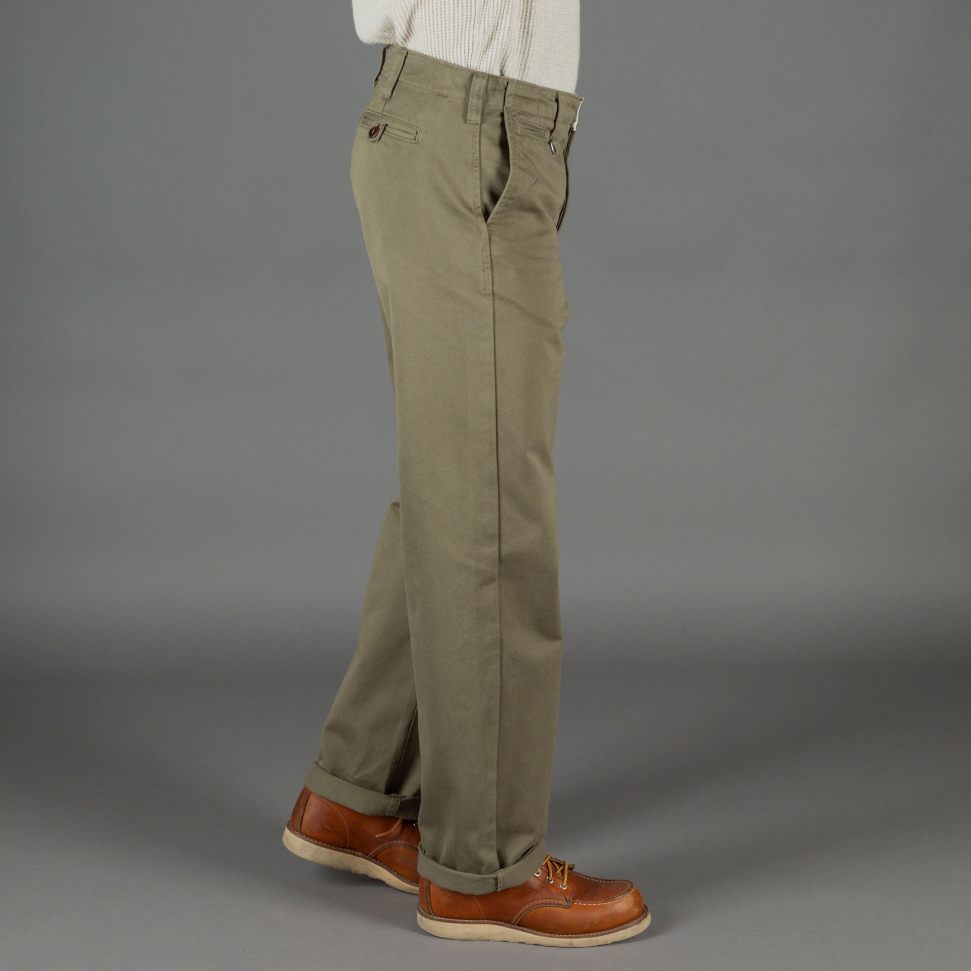 Pike Brothers1940 Service Chino Leesville GreenPantalonsBritish Parts Luzern