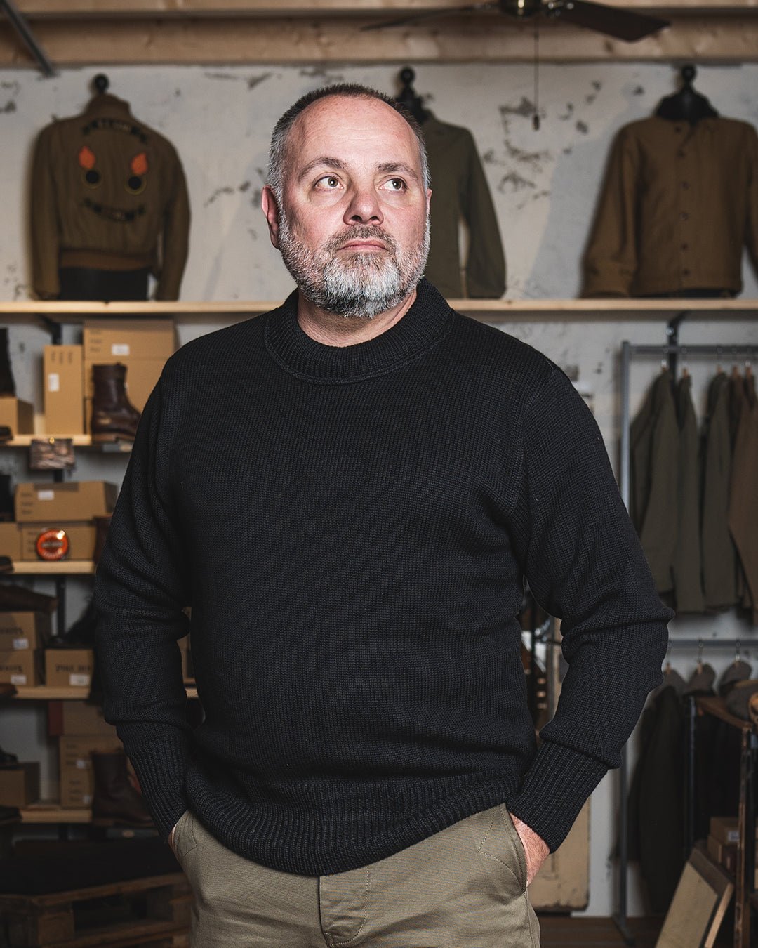 Pike Brothers1941 Seaman Sweater noirPulloverBritish Parts Luzern