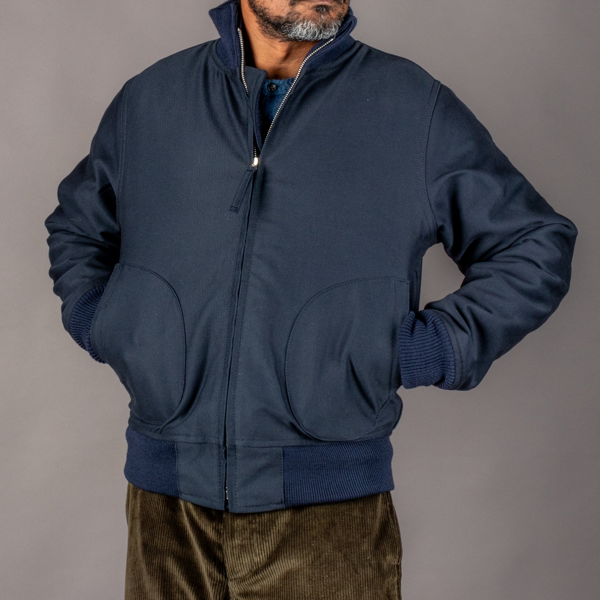 Pike Brothers1942 Deck Zip Jacket Dark BlueVestesBritish Parts Luzern