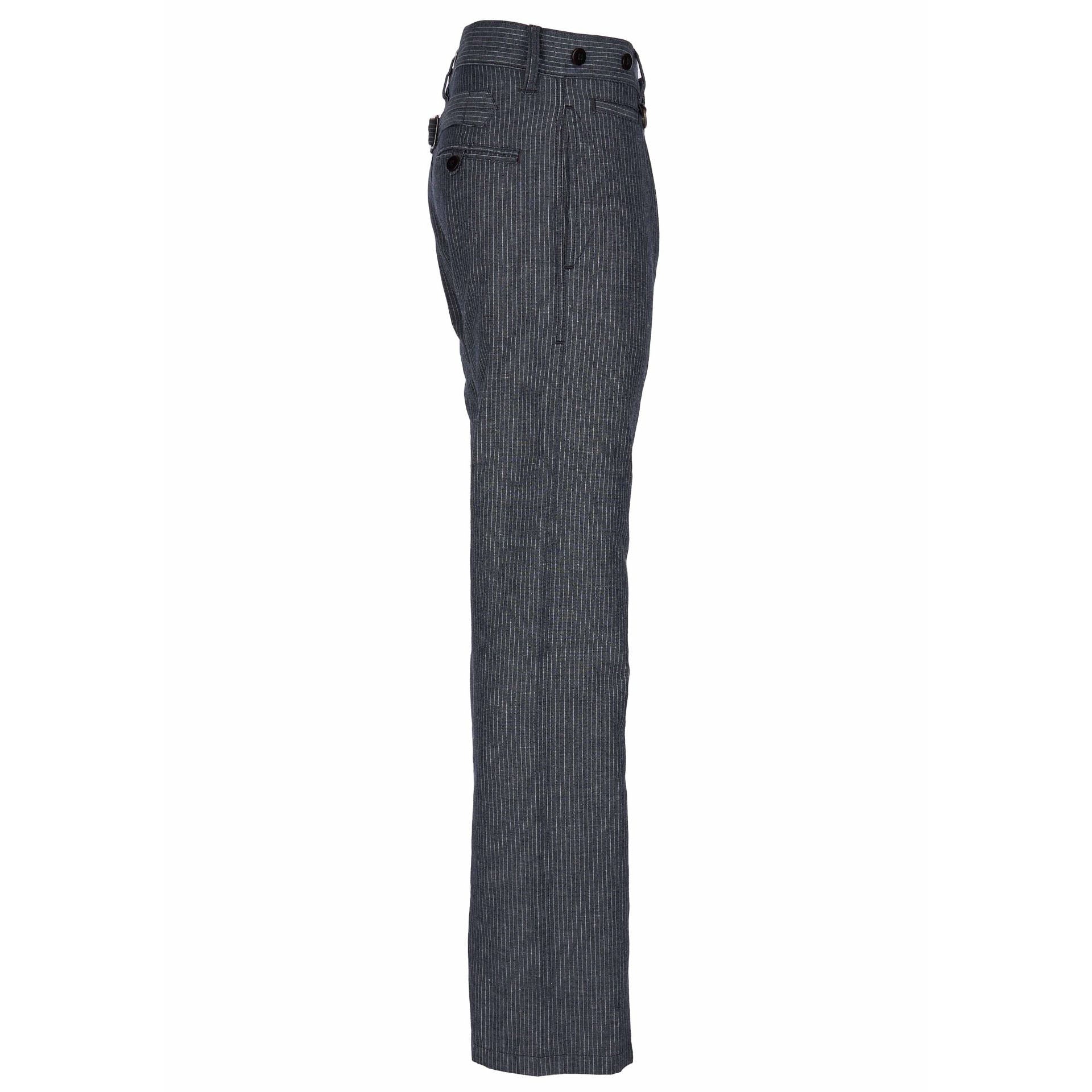 Pike Brothers1942 Hunting Pant Grey Striped LinenPantalonsBritish Parts Luzern