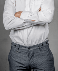 Pike Brothers1942 Hunting Pant Grey Striped LinenPantalonsBritish Parts Luzern