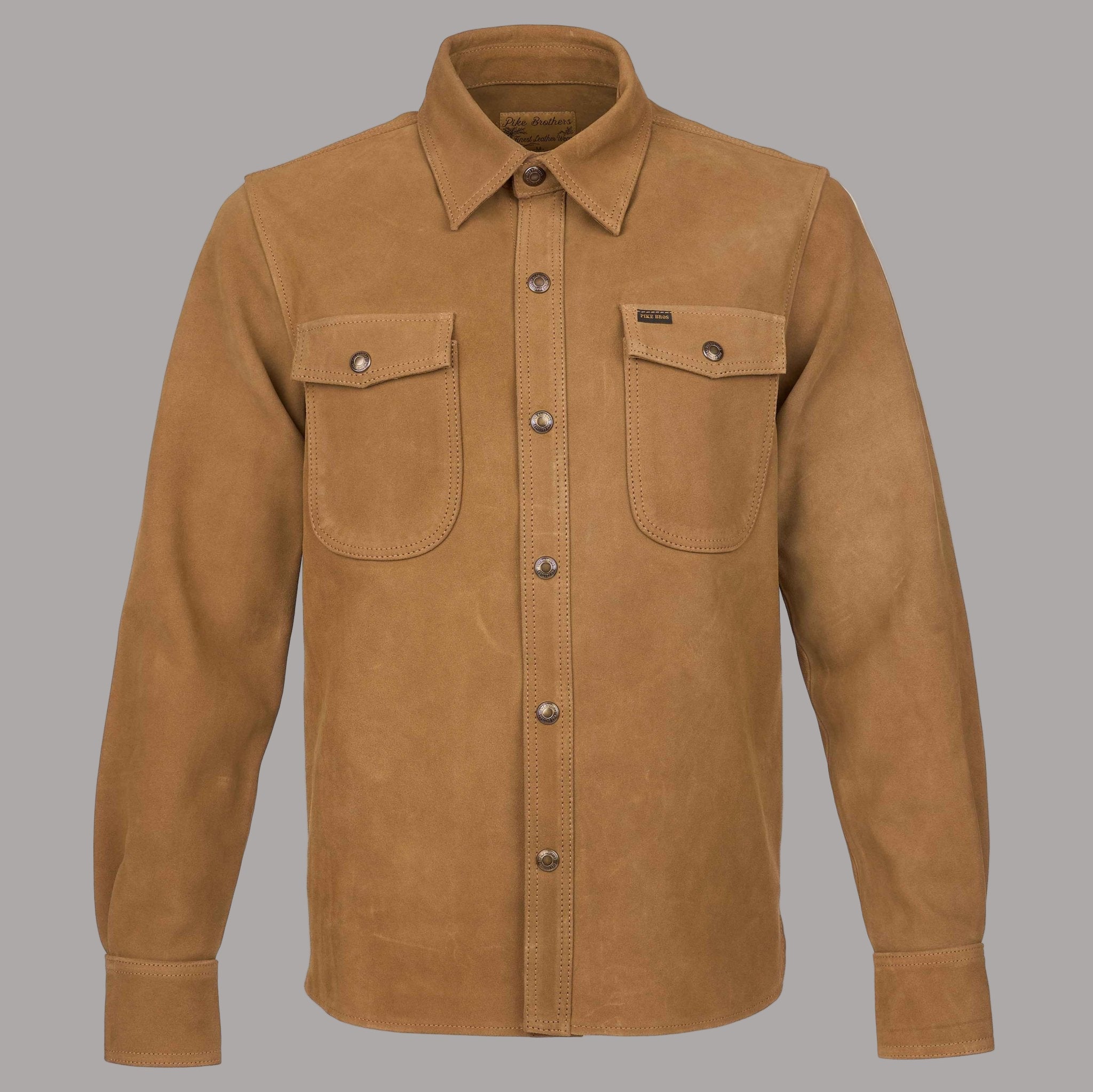 Pike Brothers1943 CPO Chemise en cuir Mulholland brownChemiseBritish Parts Lucerne