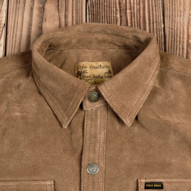 Pike Brothers1943 CPO Chemise en cuir Mulholland brownChemiseBritish Parts Lucerne