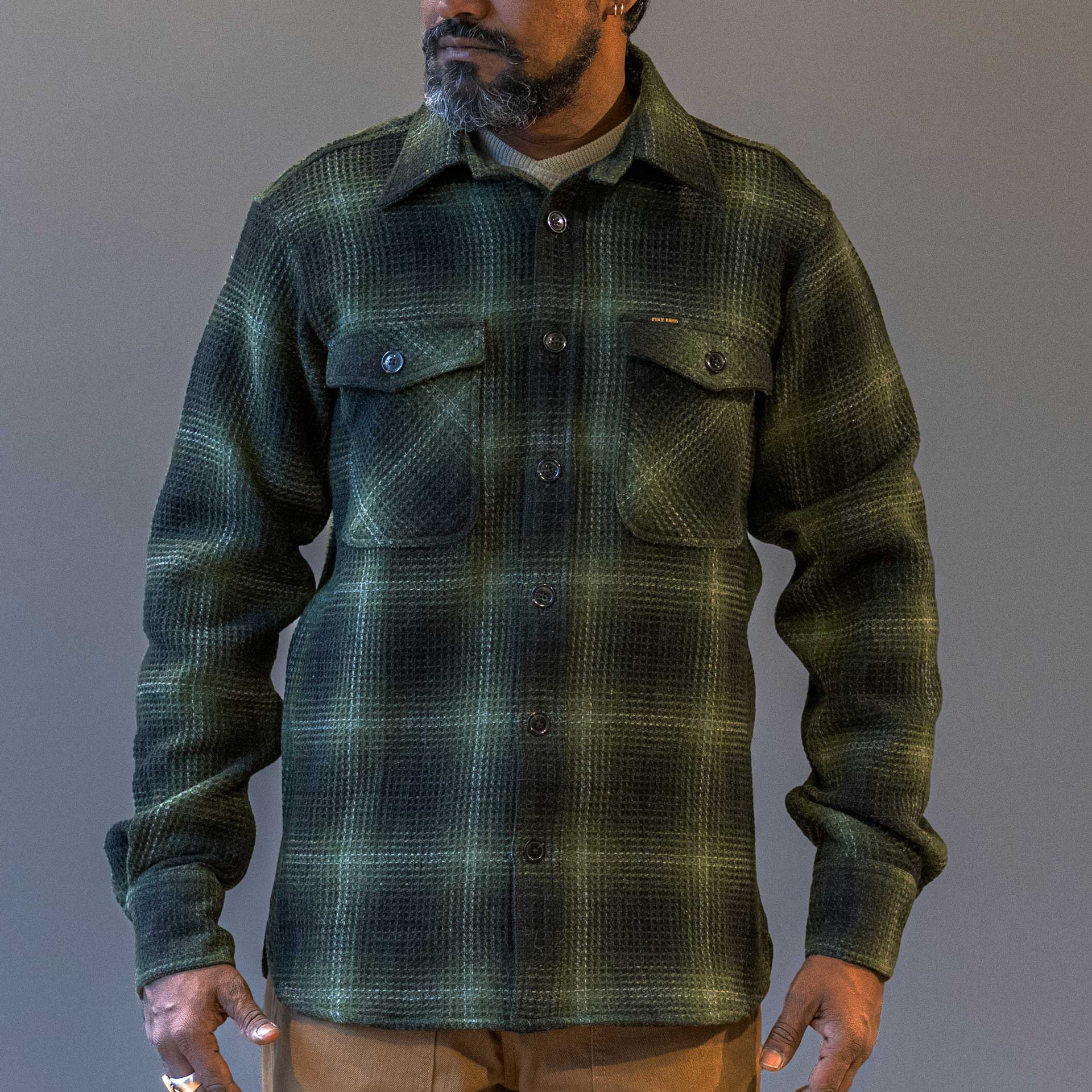 Pike Brothers1943 CPO Shirt Logan GreenChemiseBritish Parts Lucerne