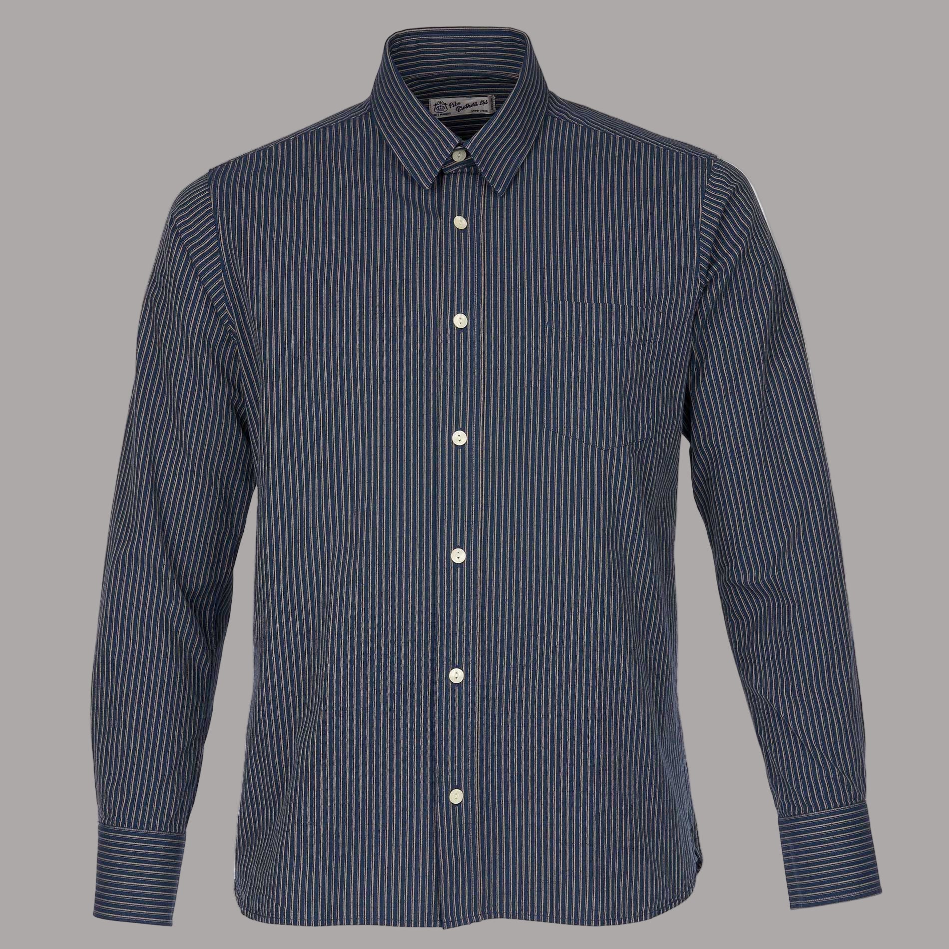 Pike Brothers1947 Albatros Shirt Lowell blueChemiseBritish Parts Lucerne