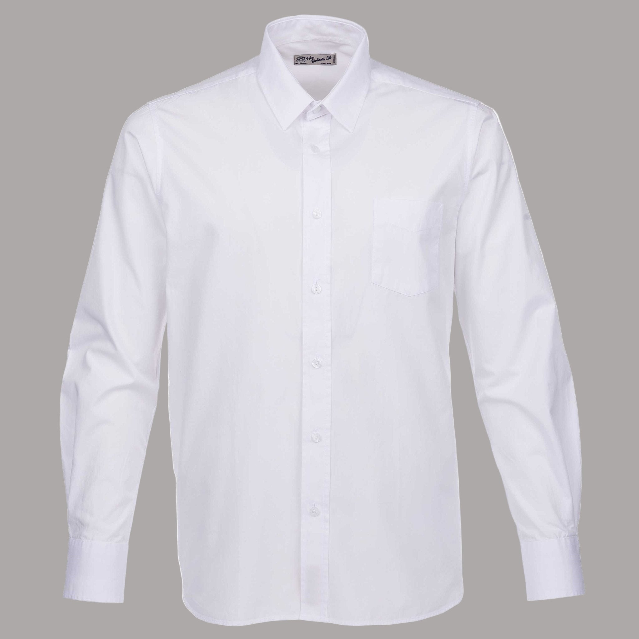 Pike Brothers1947 Albatros Shirt plain whiteChemiseBritish Parts Luzern