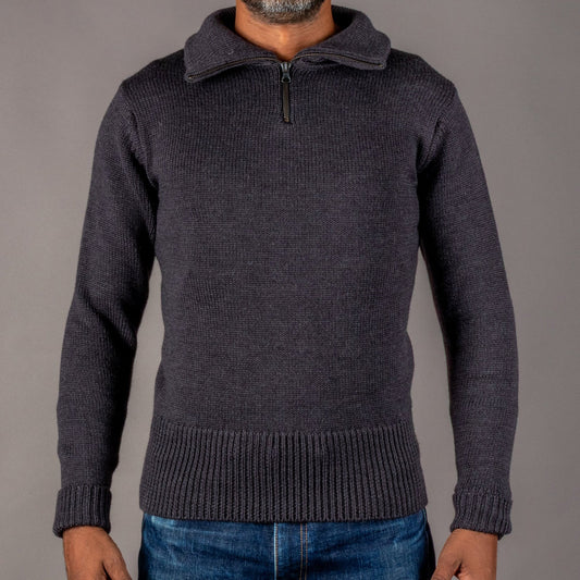 Pike Brothers1948 Pull-over en tricot Troyer AnthracitePulloverBritish Parts Luzern