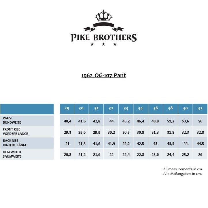 Pike Brothers1962 OG - 107 Pantalon olivePantalonsBritish Parts Luzern