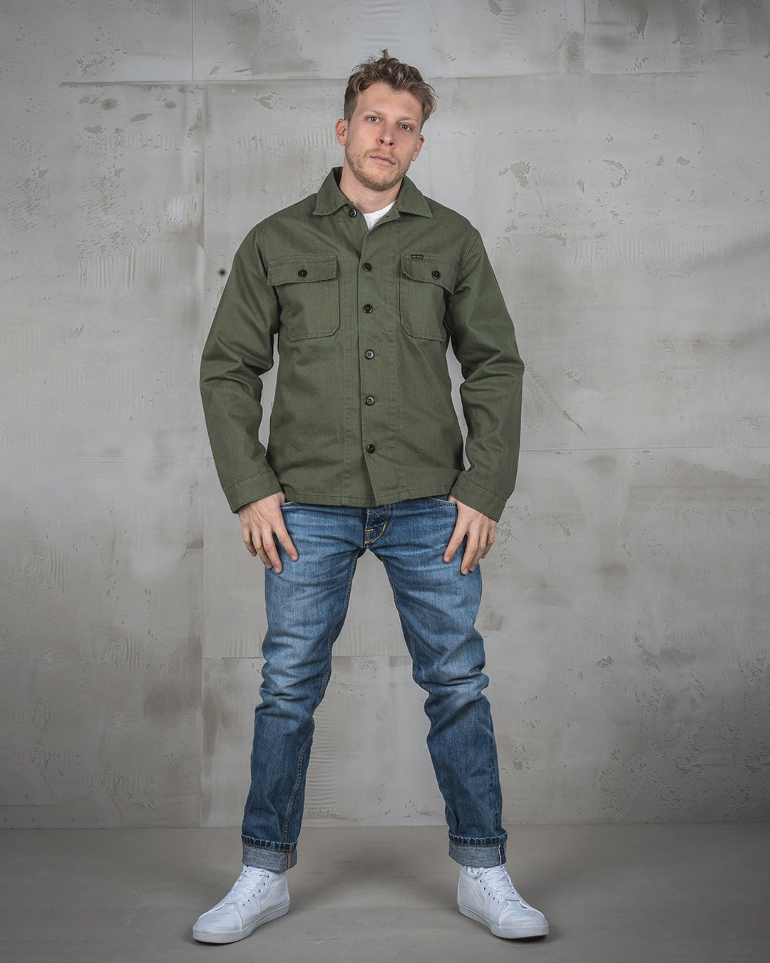 Pike Brothers1962 OG - 107 Shirt OliveVestesBritish Parts Lucerne