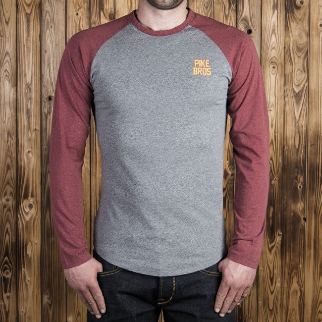 Pike Brothers1968 Baseball Shirt LS red melangeT-shirt à manches longuesBritish Parts Luzern