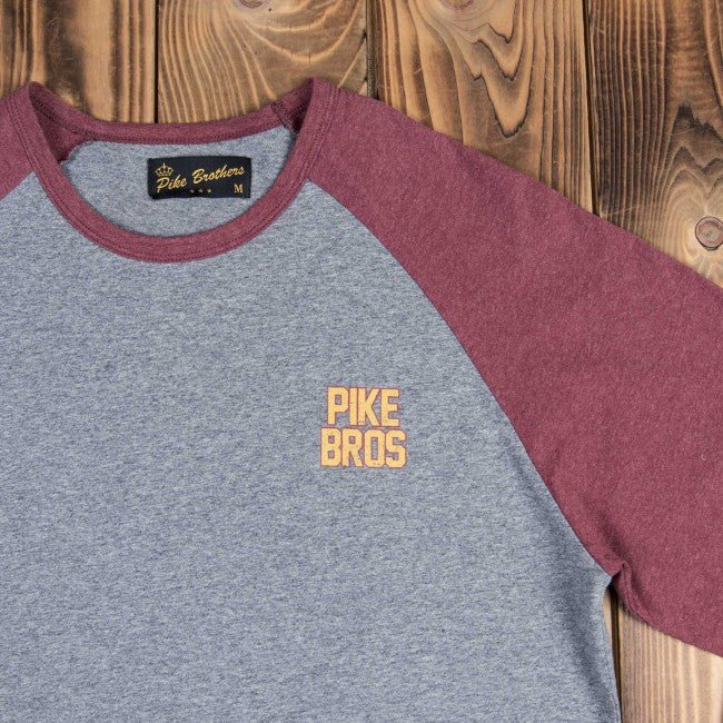 Pike Brothers1968 Baseball Shirt LS red melangeT-shirt à manches longuesBritish Parts Luzern