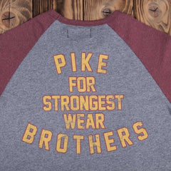 Pike Brothers1968 Baseball Shirt LS red melangeT-shirt à manches longuesBritish Parts Luzern