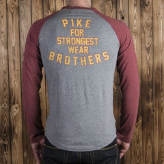 Pike Brothers1968 Baseball Shirt LS red melangeT-shirt à manches longuesBritish Parts Luzern