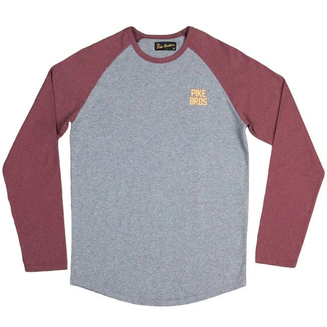 Pike Brothers1968 Baseball Shirt LS red melangeT-shirt à manches longuesBritish Parts Luzern