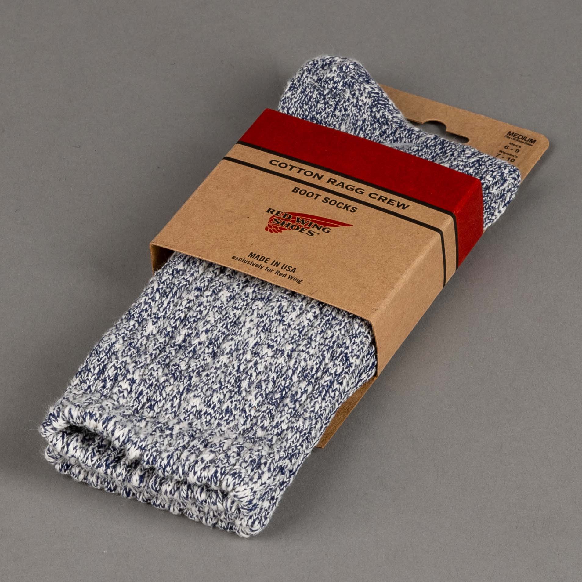 Red Wing ShoesCotton Rag chaussettes bleu blancchaussettesBritish Parts Lucerne