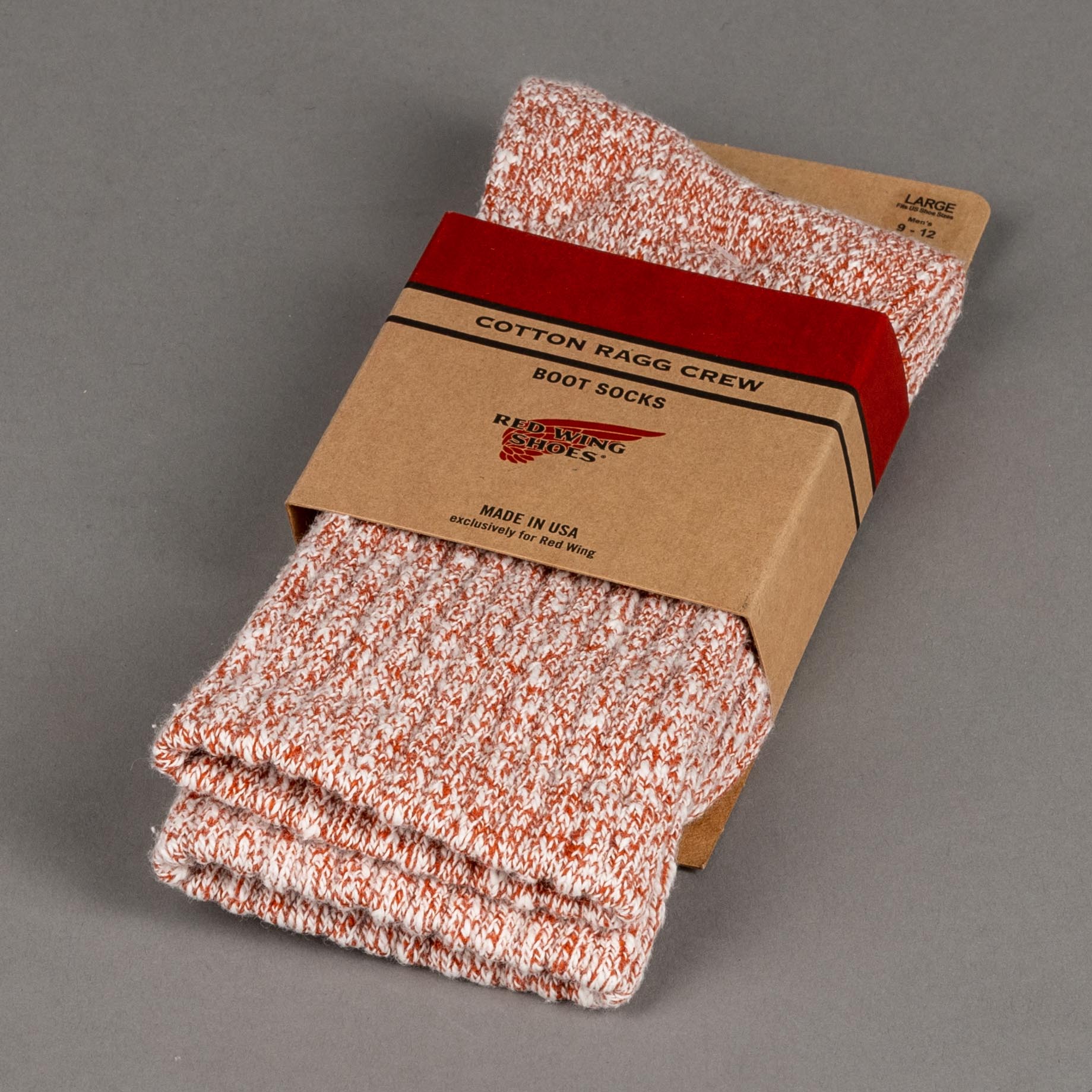 Red Wing ShoesCotton Rag chaussettes rouge blancchaussettesBritish Parts Lucerne