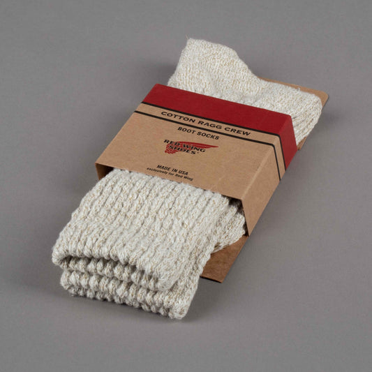 Red Wing ShoesCotton Ragg Chaussettes en crème / caféChaussettesBritish Parts Lucerne