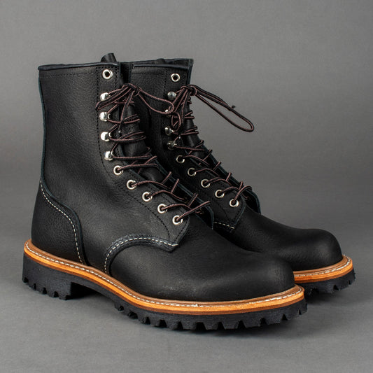 Red Wing ShoesLogger 4501 Black Oil Slick Leather Chaussures pour hommesChaussures British Parts Lucerne