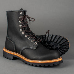 Red Wing ShoesLogger 4501 Black Oil Slick Leather Chaussures pour hommesChaussures British Parts Lucerne