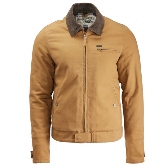 RokkerVeste en toile marron tabacVeste de motoBritish Parts Lucerne