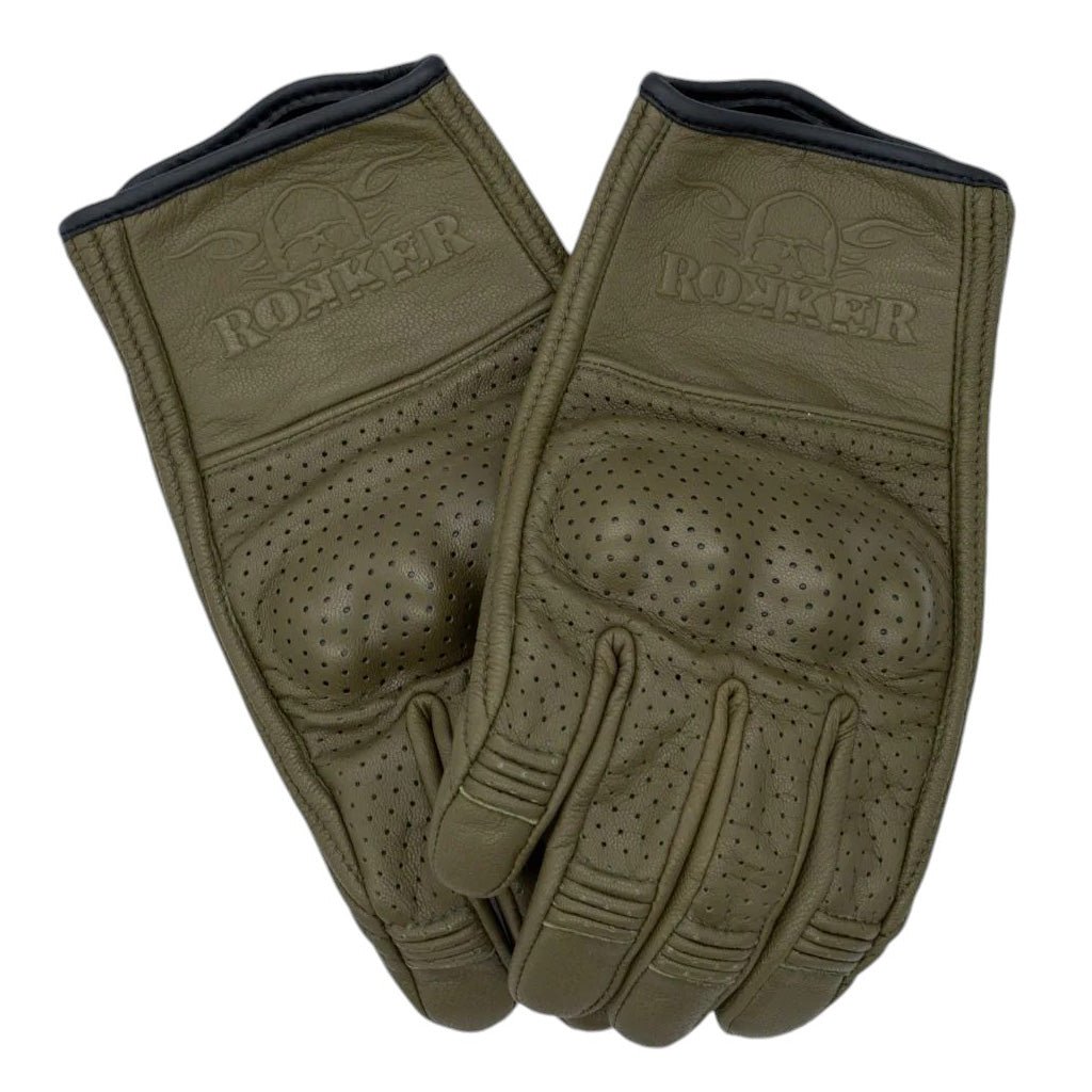 Gants de moto RokkerTucson perforés oliveGantsBritish Parts Luzern