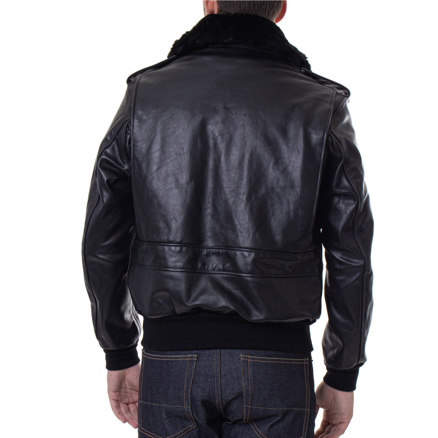 Schott NYCA - 2 aviateurs veste en cuir noirVeste en cuirBritish Parts Luzern