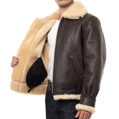 Schott NYCB - 3 Bomber blouson en cuir marronBlouson en cuirBritish Parts Luzern