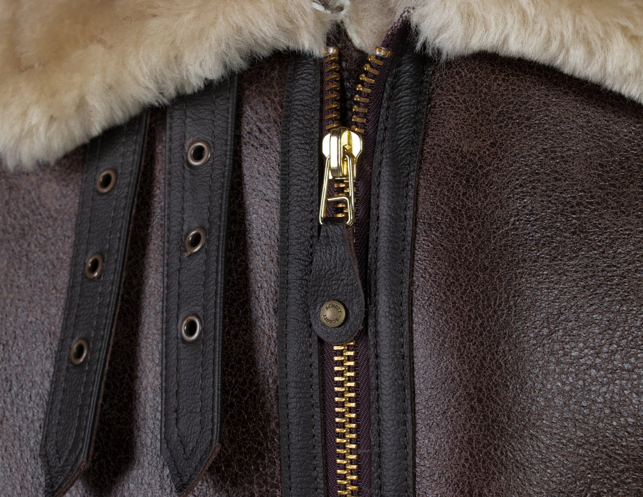 Schott NYCB - 3 Bomber blouson en cuir marronBlouson en cuirBritish Parts Luzern