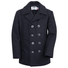 Schott NYCClassic Melton Wool Navy PeacoatManteauBritish Parts Luzern
