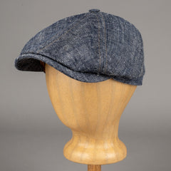 Stetson6 - Panel casquette à visière lin / soie bleuCasquetteBritish Parts Luzern