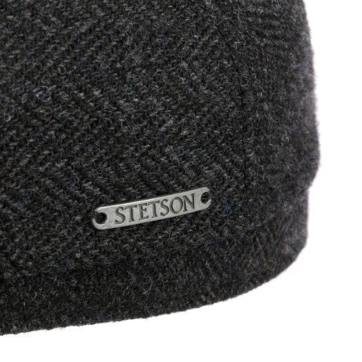 StetsonDriver Herringbone Casquette à visière en laine vierge gris foncéCasquetteBritish Parts Luzern