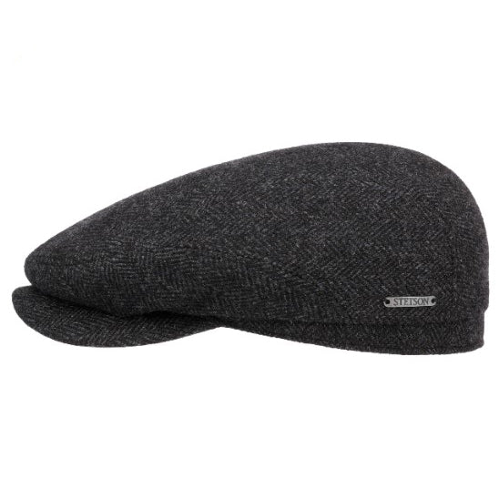 StetsonDriver Herringbone Casquette à visière en laine vierge gris foncéCasquetteBritish Parts Luzern