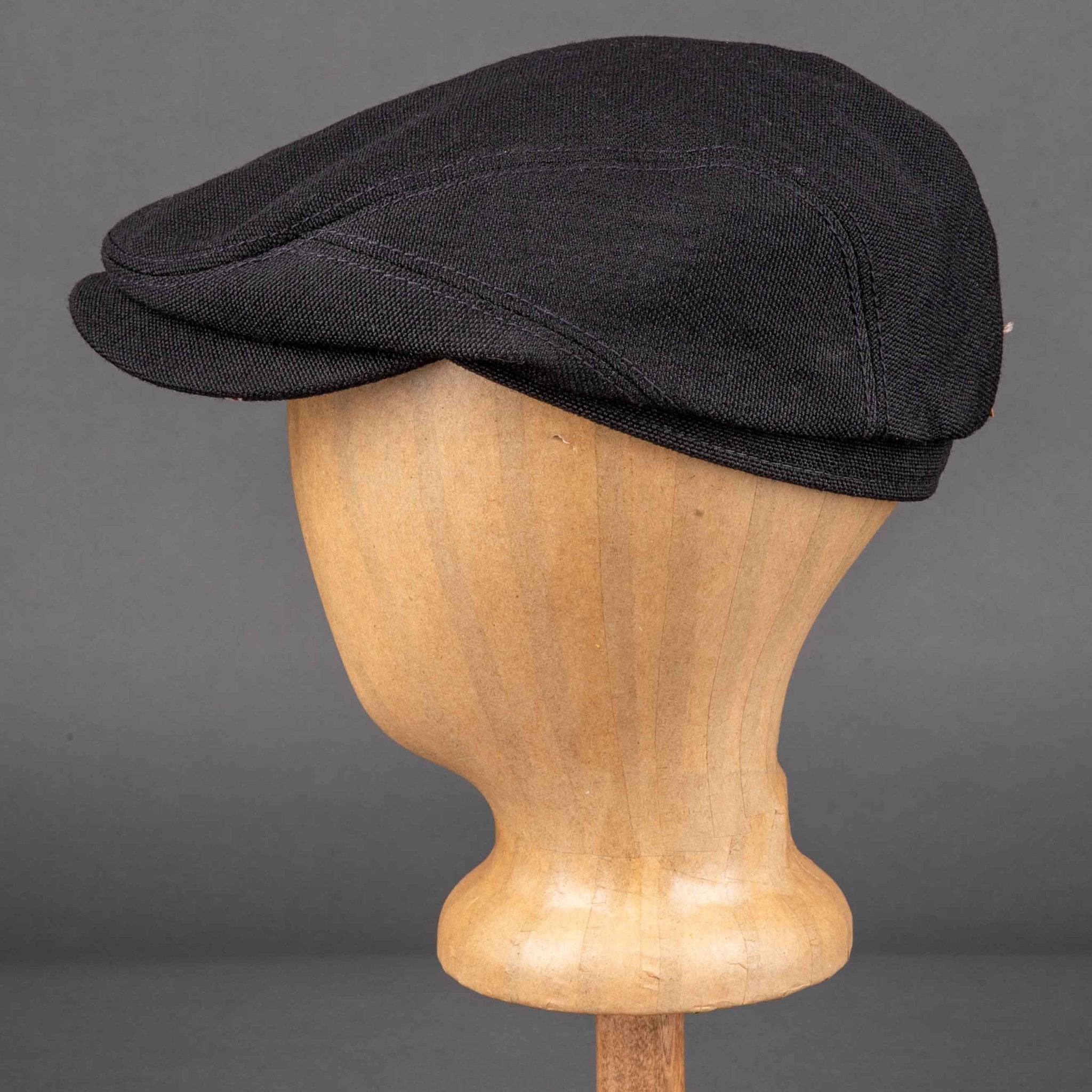 Casquette plate Stetson Driver en laine vierge selvedge noire British Parts Luzern