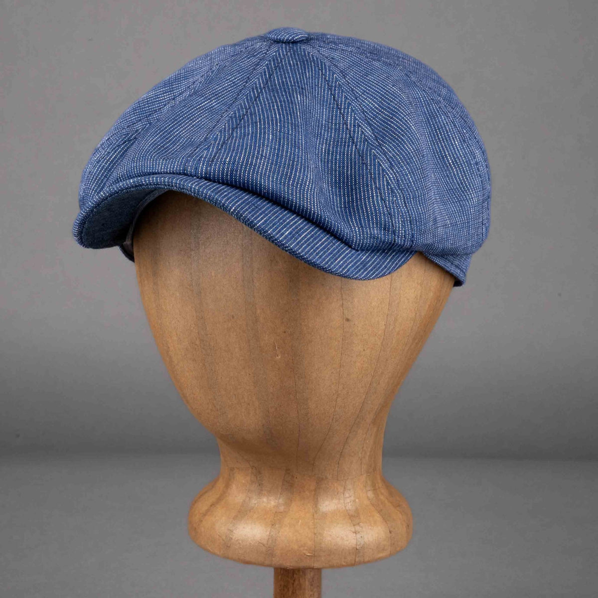 StetsonHatteras Leinen Stripes Casquette à carreaux bleue à rayures blanchesBritish Parts Luzern