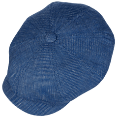 StetsonHatteras Leinen Stripes Casquette à carreaux bleue à rayures blanchesBritish Parts Luzern